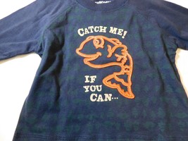 Osh Kosh B&#39;Gosh Boy&#39;s Baby Long Sleeve T Shirt Size 3 Months &quot;Catch Me! ... - $12.99