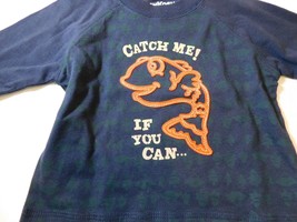 Osh Kosh B&#39;Gosh Boy&#39;s Baby Long Sleeve T Shirt Size 3 Months &quot;Catch Me! ... - £10.35 GBP