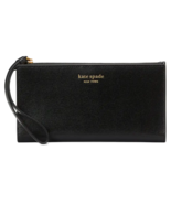 Kate Spade Morgan saffiano bifold Continental wallet Wristlet ~NWT~ Black - $1,602.17 MXN