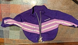 American Girl purple Track jacket retired Girl of Today Zip Up Vintage - £7.52 GBP