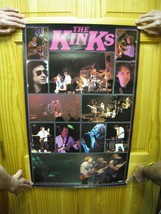 The Kinks Poster 2 Sided Band Shot Concert Stage Crowd Shot Vintage - £211.59 GBP