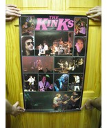 The Kinks Poster 2 Sided Band Shot Concert Stage Crowd Shot Vintage - $270.96