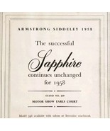 1957 Armstrong Siddeley Sapphire Import Advertisement Autocar London Sho... - $13.50
