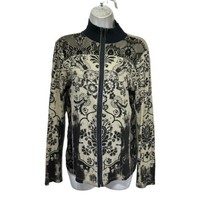 skinny minnie full zip embellished Sweater jacket Womens Size M - £15.63 GBP