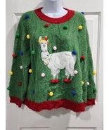 Women&#39;s Ugly Sweater Christmas Pompom Furry Balls Long Sleeve Alpaca - $449.15 MXN