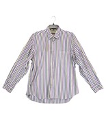Robert Talbott Carmel Men&#39;s XL Striped Button Up Dress Shirt Preppy Career - $34.19 CAD