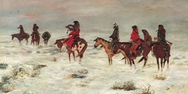Lost in Snowstorm We are Friends by Charles Marion Russell Giclee + Ships Free - £38.53 GBP+