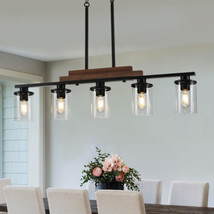 Dining Room Light Fixture Over Table,Farmhouse 5-Light Kitchen Island Lighting,  - $404.99