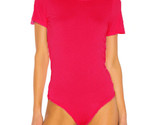 COTTON CITIZEN Womens Bodysuit Everyday Cozy Solid Red Size S W52072 - $41.02