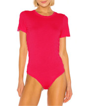 Cotton Citizen Womens Bodysuit Everyday Cozy Solid Red Size S W52072 - £32.26 GBP
