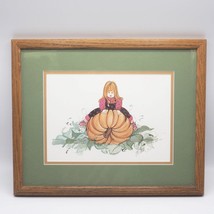 P. Buckley Moss Halloween Precious Pumpkin Signed Framed Print Limited Edition - £178.01 GBP