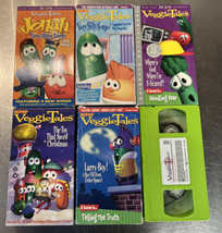 VeggieTales VHS Lot Of 6 Educational Movies, Life Lessons, Sing Along Songs - £7.77 GBP