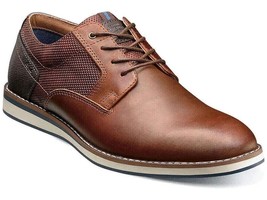 Men&#39;s Nunn Bush Circuit Plain Toe Oxford Walking Shoes Brandy 84889-226 - £61.70 GBP