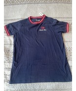 Box Lunch Marvel Spiderman Ringer T Shirt Men&#39;s Large Navy  Red Embroidered - $20.00