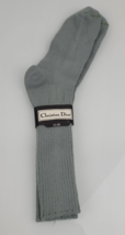 NOS Men Christian Dior Sage Green Orlon Acrylic Socks Vintage USA 10-13 - £38.78 GBP