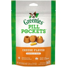 Greenies Pill Pockets for Capsules Cheese 1ea/30 ct, 7.9 oz - £13.41 GBP