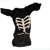 NWOT Halloween Pet Costume Pajamas Dog Cat Skeleton Bones Black Large - £8.03 GBP