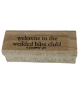 Stampin Up Rubber Stamp Welcome to the Wedded Bliss Club Wedding Card Ma... - £3.20 GBP