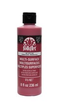 FolkArt Multi-Surface Satin Acrylic Paint, 4647CA Apple Red, 8 Fl. Oz. - £7.92 GBP