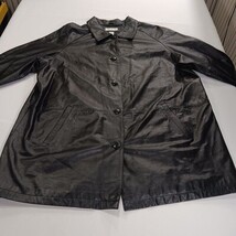 Preston & York RN#58909 Women's Black Genuine Leather Buttons Jacket Size 3X image 14
