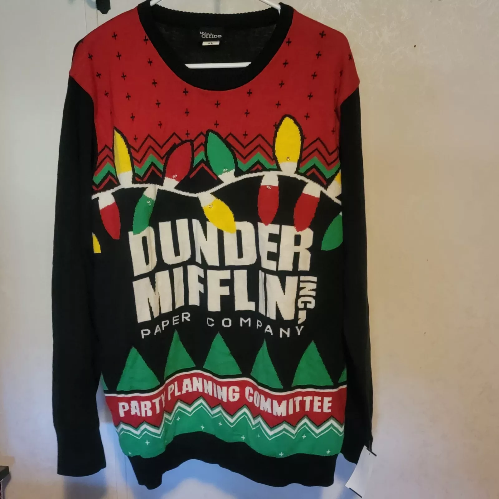 Kohl&#39;s The Office Ugly Sweater Light Up Womens sz XL - £42.56 GBP