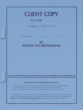 Income Tax return Client Copy Cover with Tabs - 50 Count - $46.50