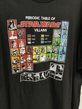 STAR WARS Periodic Table Villain&#39;s Black T Shirt Size 2XL Cotton - £5.42 GBP