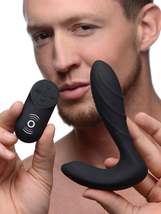 Textured Silicone Prostate Vibrator with Remote Control - £44.87 GBP
