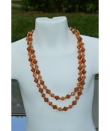 Vintage West Germany  Amber Lucite  Bead 2 Strand Necklace 22&#39;&#39;inches lo... - $564.52 MXN
