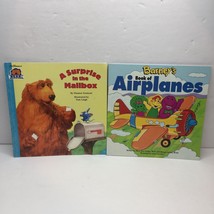 Lot 2 Kids Books Barney&#39;s Book of Airplanes A Surprise In The Mailbox Bear House - £11.94 GBP