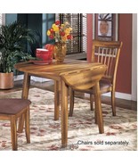 Signature Design By Ashley Berringer Round rustic Leaf Table - £207.67 GBP