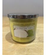 Bath &amp; Body Works Coconut Lime Verbena 3 Wick Candle Large Full Size - $546.37 MXN