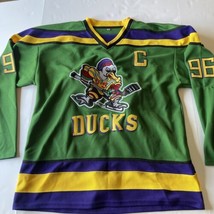 Charlie Conway 96 Ducks Hockey Jersey Embroidered Costume Mighty Movie Uniform - £25.49 GBP