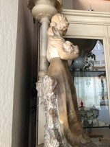 ANTIQUE MARBLE FIGURING LAMP. - $5,750.00