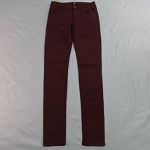 Just Black 26 Mid Rise Skinny Dark Red Stretch Denim Jeans - £10.20 GBP