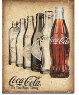Coca Cola Coke The Real Thing Bottle Ad Vintage Retro Wall Decor Metal T... - £7.83 GBP