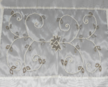 Lot Of 10 Luxury Linens Charger Placemats Ivory Fabric With Glass Bead A... - $119.99