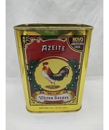 **EMPTY TIN* Victor Guedes Portugal Olive Oil Tin 4&quot; X 3&quot; X 6&quot; NO Lid - $459.27 MXN