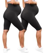 QoBexim Womens Maternity Yoga Shorts Over Belly Comfy Black Freesize - €13,71 EUR