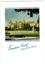 1939 Canadian Pacific Railroad Dining Car Service Menu Empress Hotel Van... - £58.10 GBP