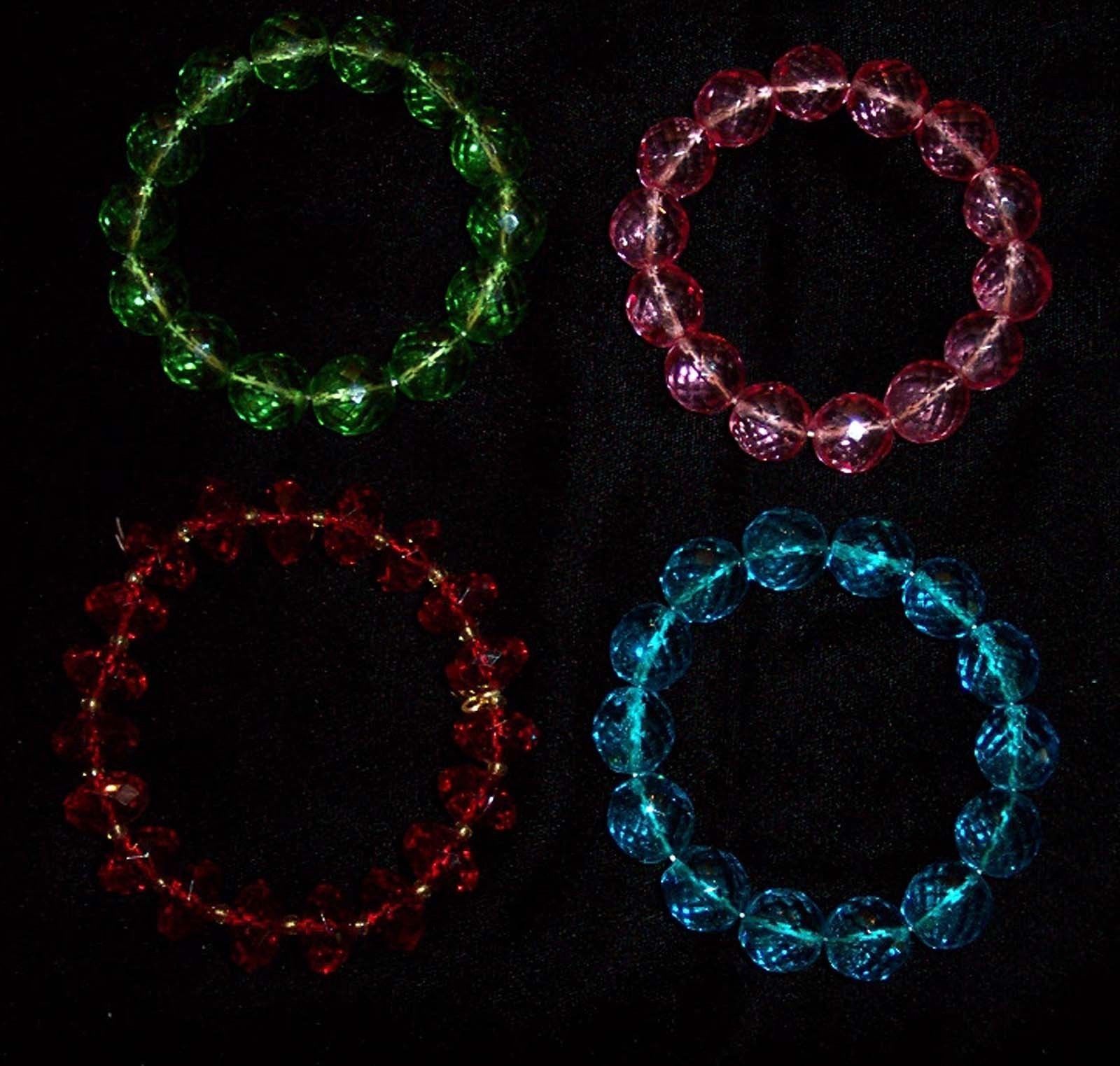 JOAN RIVERS 8mm FACETED RESIN BEAD stretch bracelets - your choice @ $5.00 each - $4.95