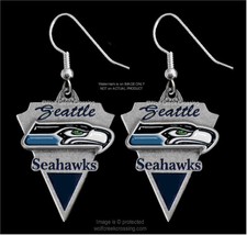 SEATTLE SEAHAWKS EARRINGS - EAR GEAR FOOTBALL TEAM SPORTS HOT! - FREE SHIP   #A' - £18.71 GBP