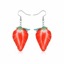 Girl Tomato Kiwi Orange Party Gift Fashion Jewelry Fruit Earring Drop Earrings A - £6.71 GBP+