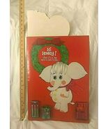 Vtg 28&quot; Tall Card Christmas Hug Fold Out Anthropomorphic Elephant Amer G... - $512.06 MXN