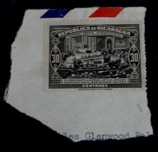 Nice Vintage Used Nicaragua El Presidente A Somoza 30 Stamp, GOOD COND - $2.96