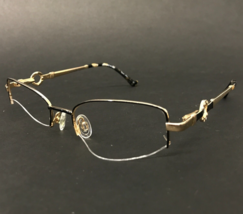 Tura Eyeglasses Frames R548 BLK 18K GP Gold Plated Half Rim 52-18-135 - $46.40