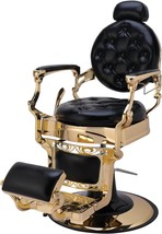 Heavy Duty Barber Chair Vintage Hydraulic Reclining Salon Chair Tattoo C... - $1,241.99