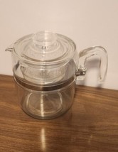 Vintage Pyrex Flameware Glass Percolator 9 Cup Coffee Pot Complete - $123.75