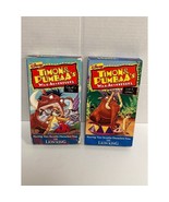 2 Vintage Disney Timon &amp; Pumbaa&#39;s Wild Adventures VHS Movie Tapes - £4.67 GBP