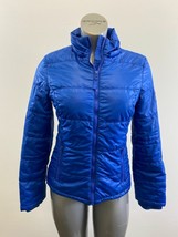 Aeropostale Women&#39;s Full Zip Puffer Coat Size Medium Blue Long Sleeve Polyester - £11.59 GBP